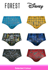 (1 Pc) Forest X Disney Ladiess Microfibre Spandex Midi Brief Underwear Selected Colours - WLD0026D