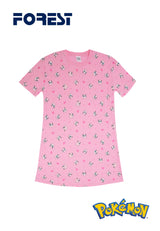 (1 Set) Pokémon Ladies 100% Cotton Sleep Dress Pyjamas - PPD1005