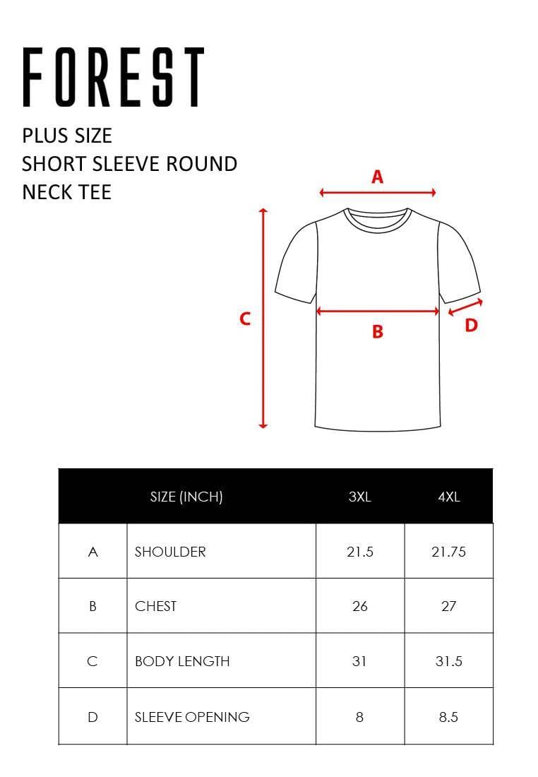 Plus Size Premium 100% Cotton Interlock Knitted Crew Neck Tee - PL23601