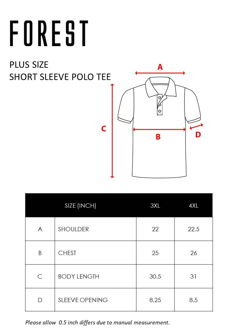 Plus Size Cotton Spandex Polo Tee with Pocket - PL23625