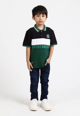 Forest Kids Soft Pique Cotton Colour Block Short Sleeve Cut & Sew T Shirt | T Shirt Budak Lelaki - FK20199